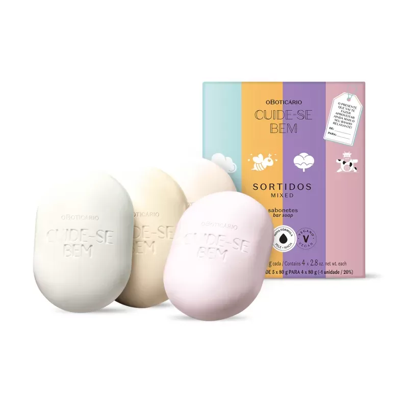 Cuide-se Bem Sabonete em Barra Sortidos - 4 unidades