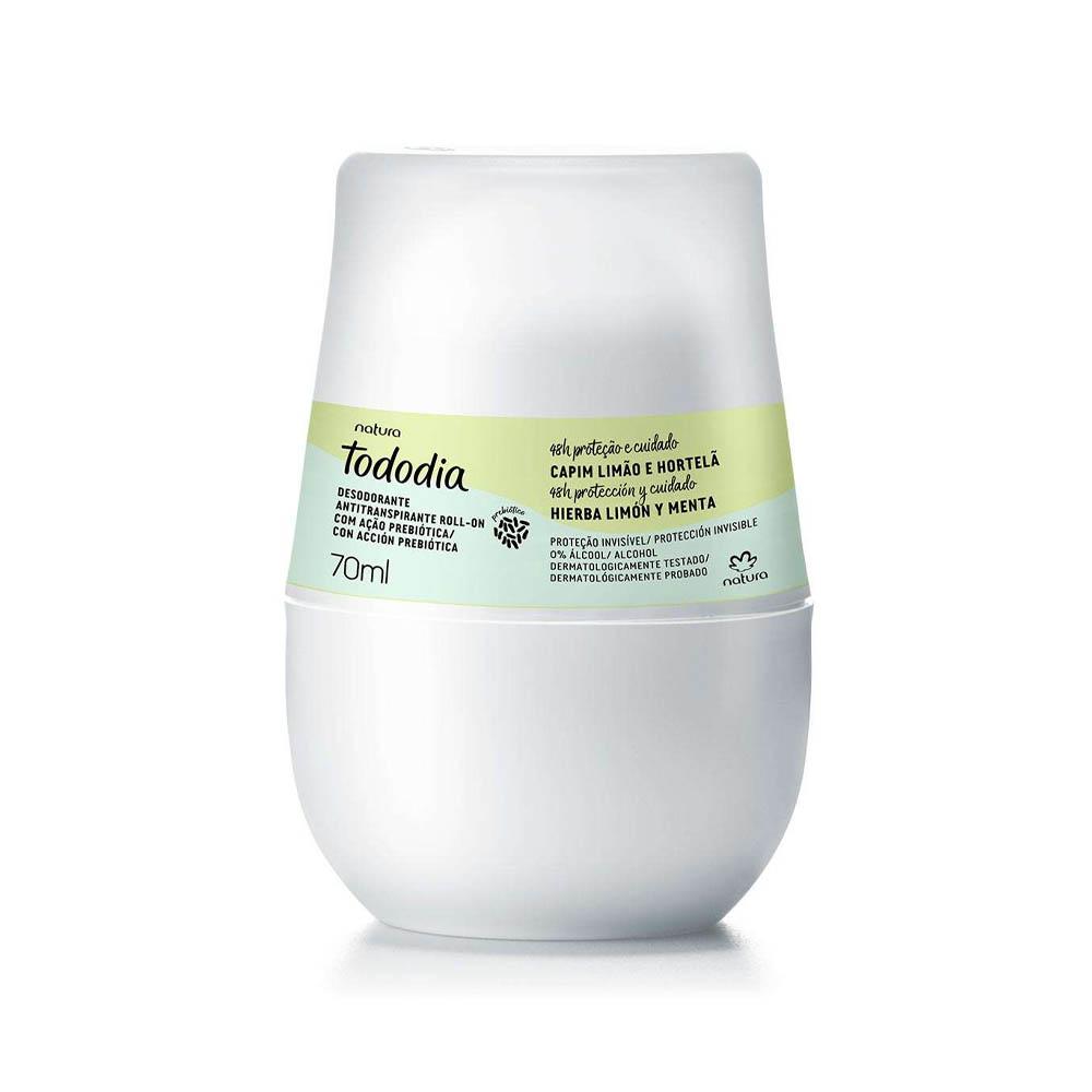 Natura Tododia Desodorante Antitranspirante Roll-on Capim Limão e Hortelã - 70ml
