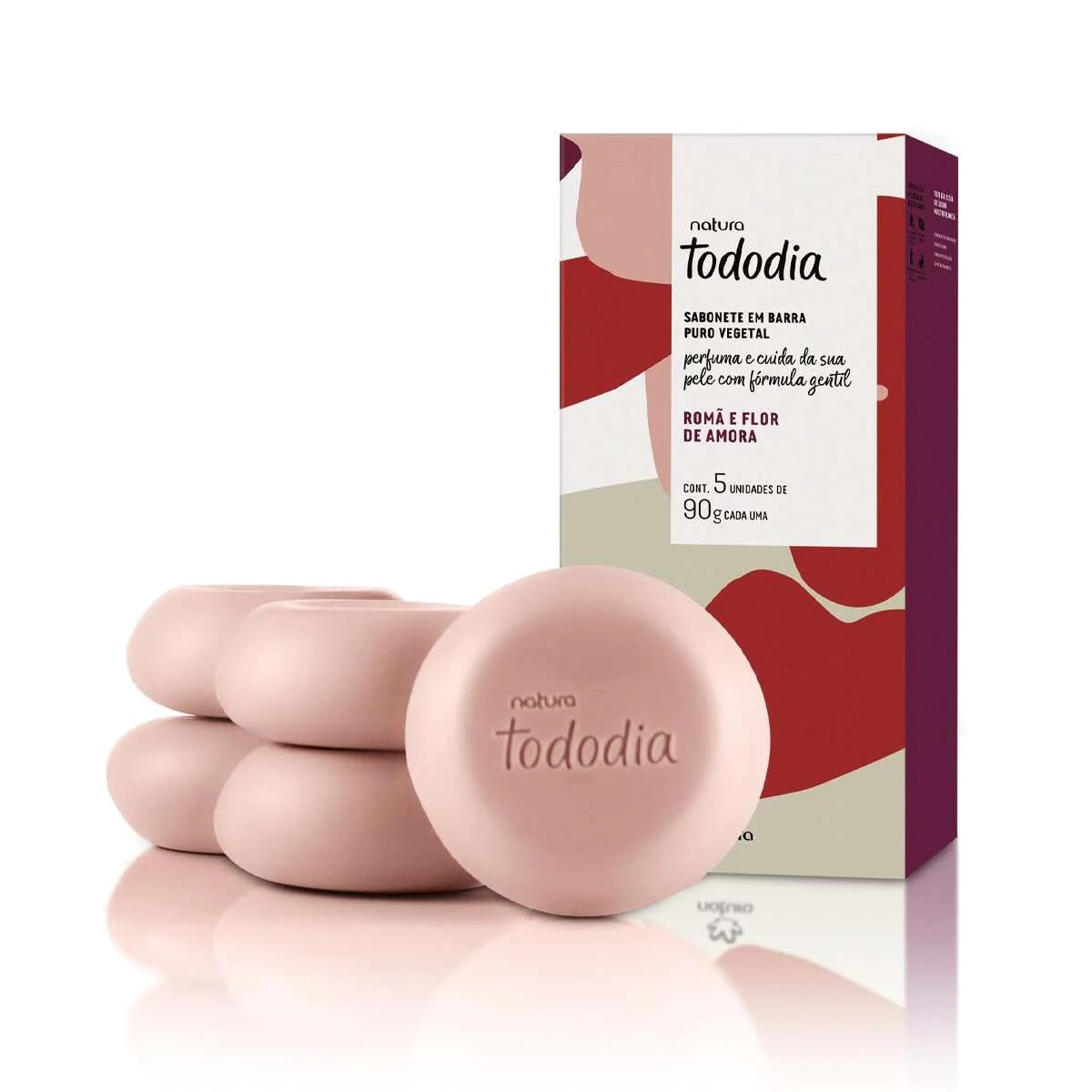 Natura Tododia Sabonete em Barra Romã e Flor de Amora - 5 unidades
