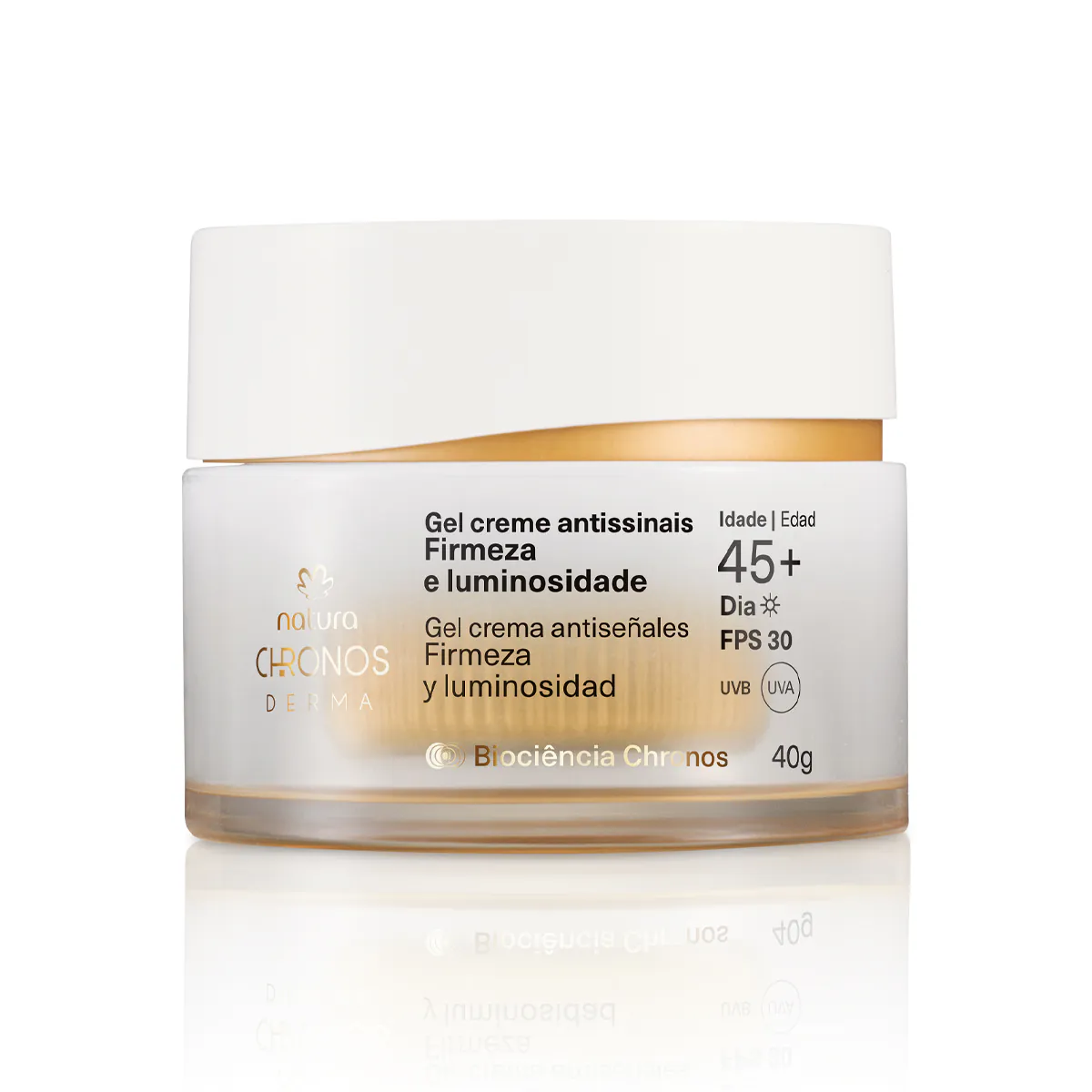 Natura Chronos Derma Gel Creme Antissinais Firmeza e Luminosidade 45+ Dia - 40g