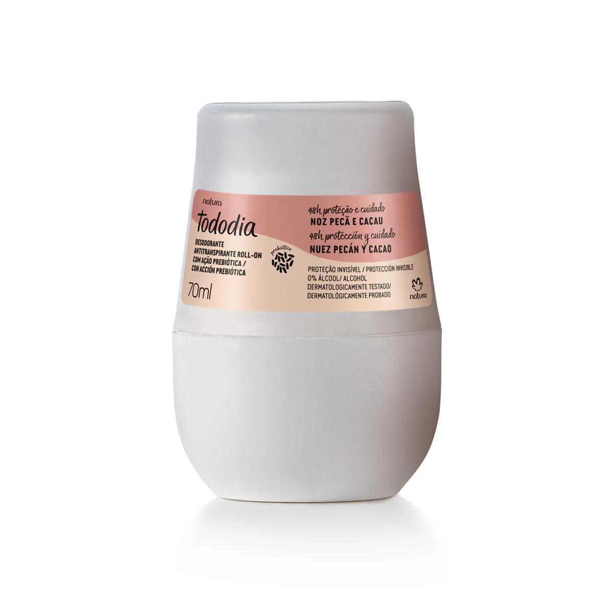 Natura Tododia Desodorante Antitranspirante Roll-on Noz Pecã e Cacau - 70ml