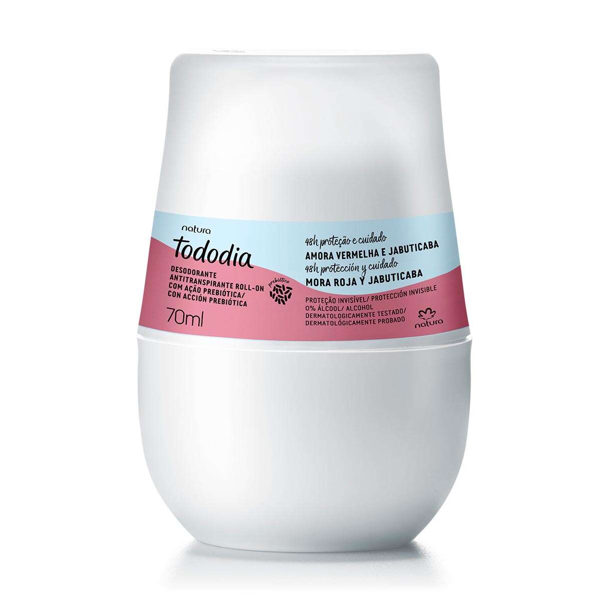 Natura Tododia Desodorante Antitranspirante Roll-on Amora Vermelha e Jabuticaba - 70ml