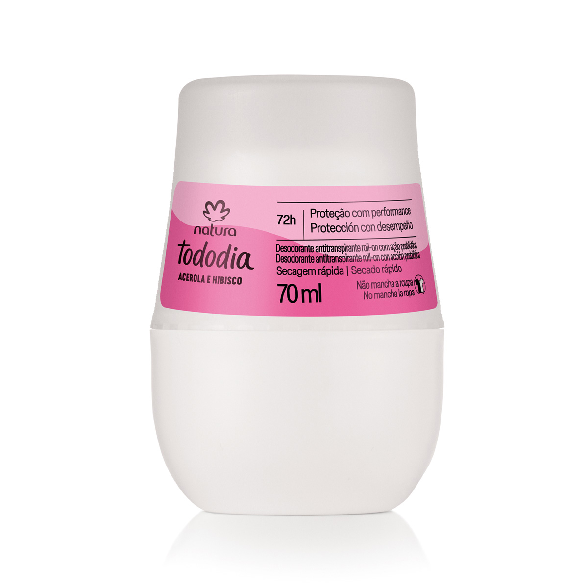Natura Tododia Desodorante Antitranspirante Roll-on Acerola e Hibisco - 70ml