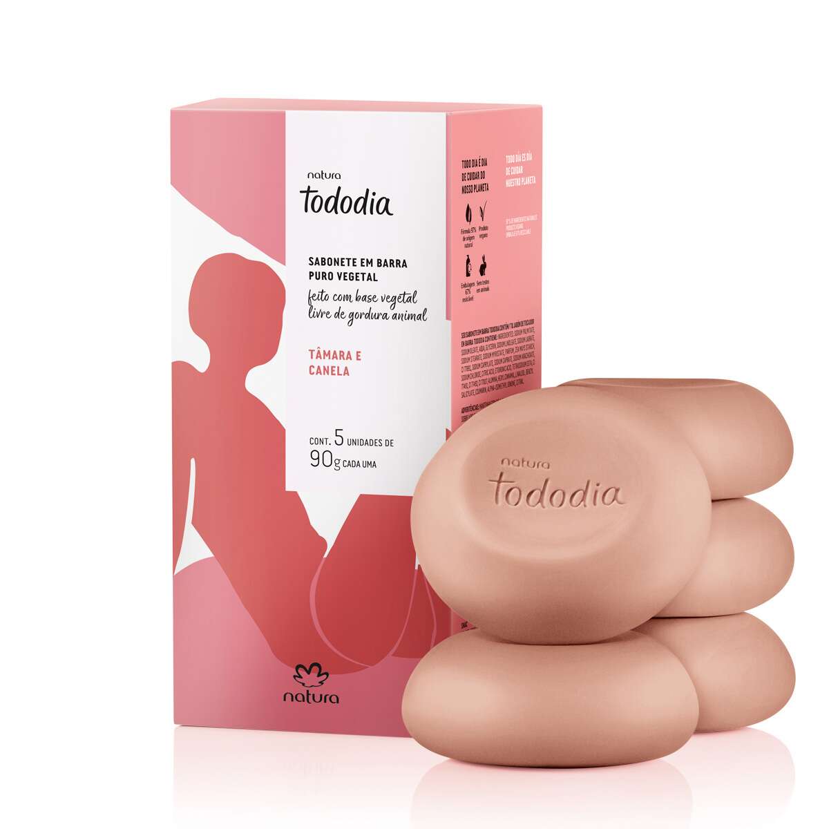 Natura Tododia Sabonete em Barra Tâmara e Canela - 5 unidades