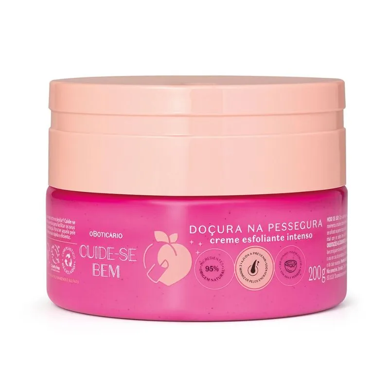 OBoticário Cuide-se Bem Creme Esfoliante Intenso Doçura na Pessegura - 200g