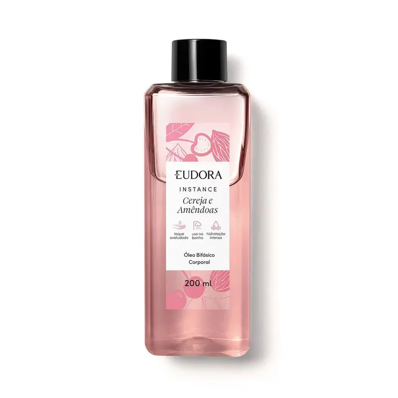 Eudora Instance Óleo Bifásico Corporal Cereja e Amêndoas - 200ml