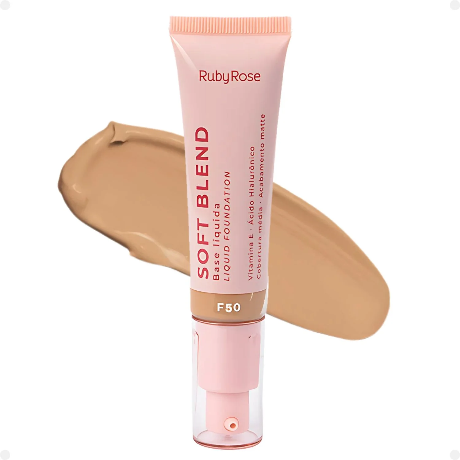 Ruby Rose Soft Blend Base Líquida Cor F50 - 30g