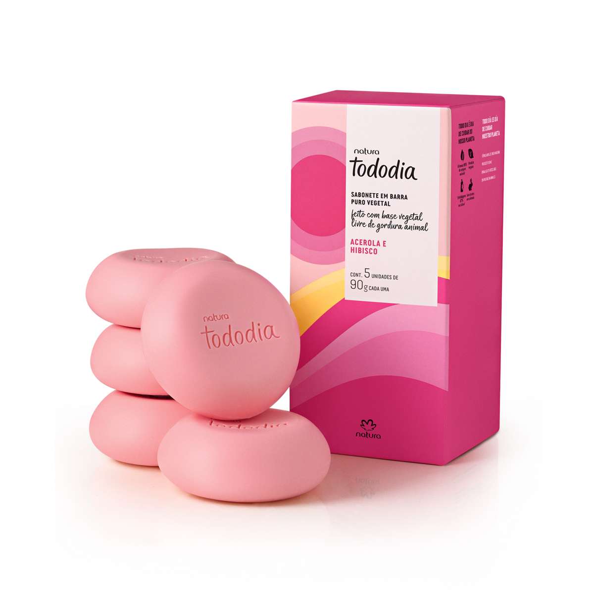 Natura Tododia Sabonete em Barra Acerola e Hibisco - 5 unidades