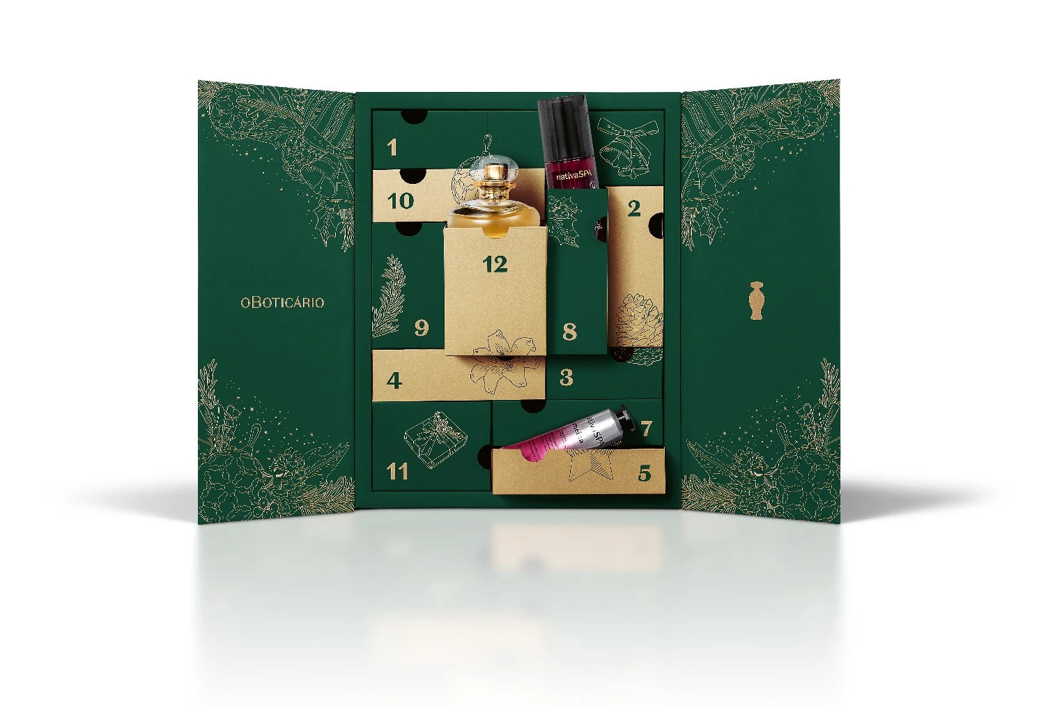 OBoticário Kit Calendário do Advento - 12 itens