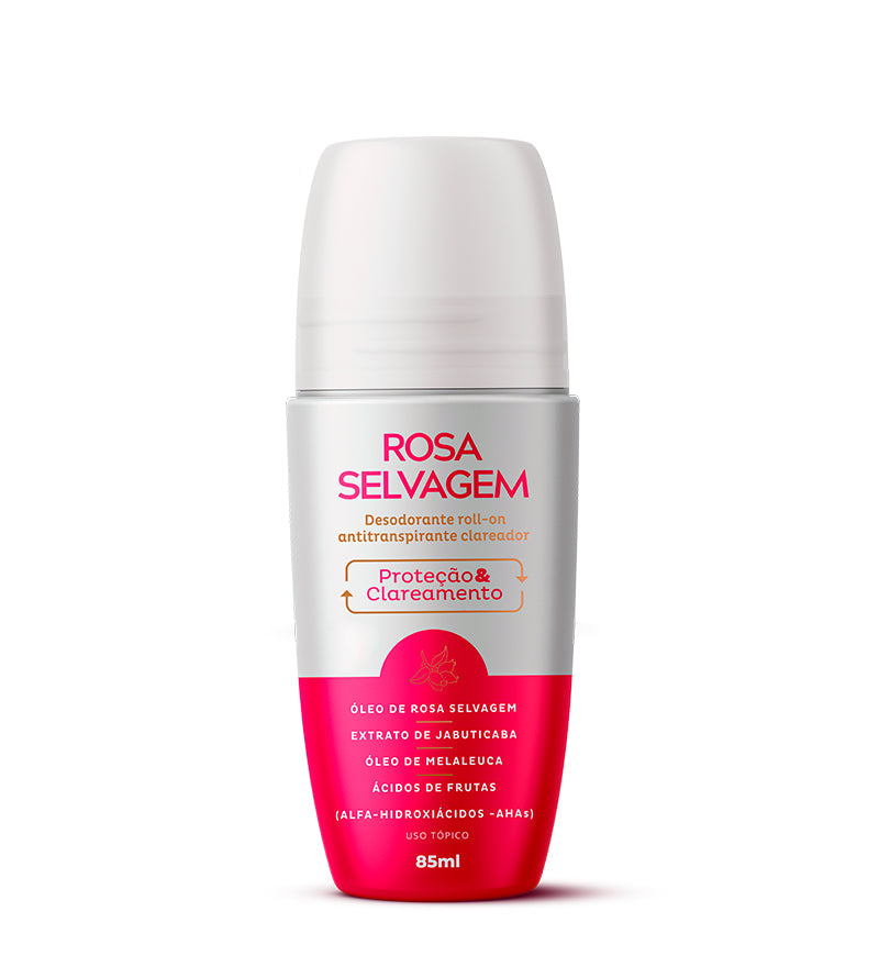 Rosa Selvagem Desodorante Antitranspirante Roll-on Clareador - 85ml