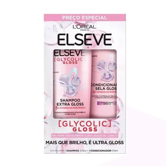 L'OREAL Elseve Kit Glycolic Gloss - 2 itens