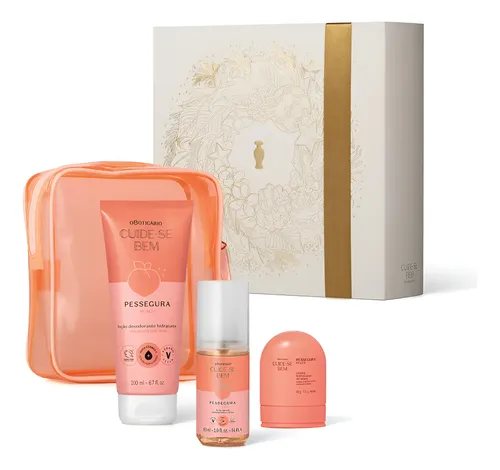 OBoticário Kit Cuide-se Bem Pessegura - 4 itens