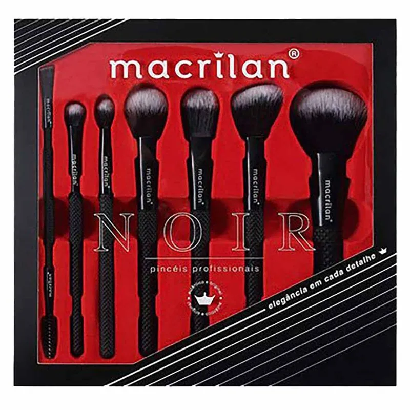 Macrilan Noir Kit Pincéis - 7 itens