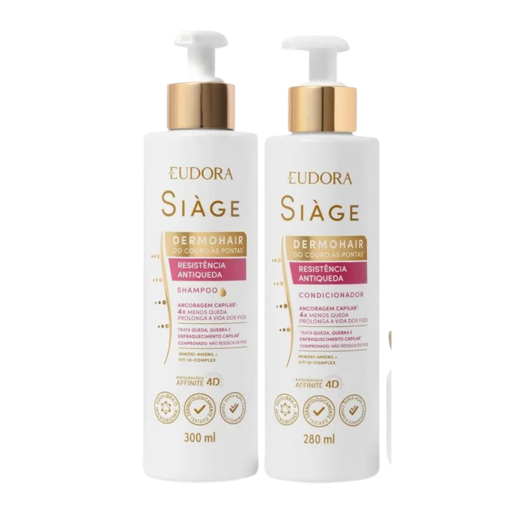 Eudora Siàge Kit Dermo Hair Resistência Antiqueda - 2 itens