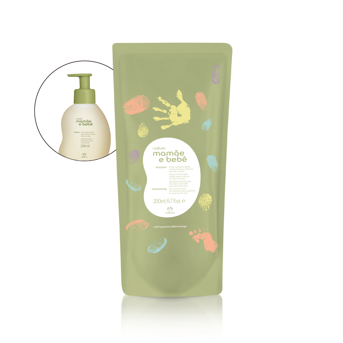 Natura Mamãe e Bebê Refil Shampoo - 200ml