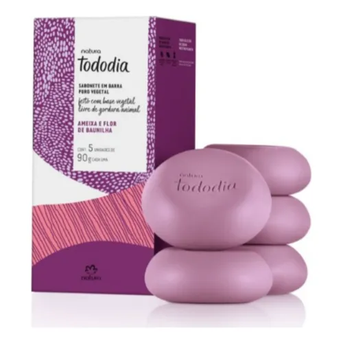 Natura Tododia Sabonete em Barra Ameixa e Flor de Baunilha - 5 unidades