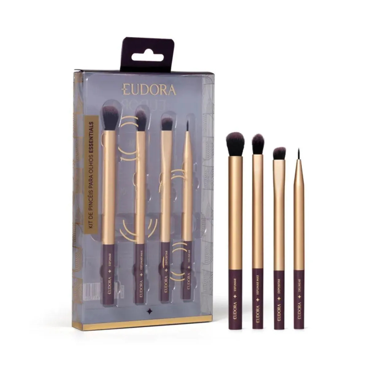 Eudora Kit de Pincéis Para Olhos Essentials - 4 itens