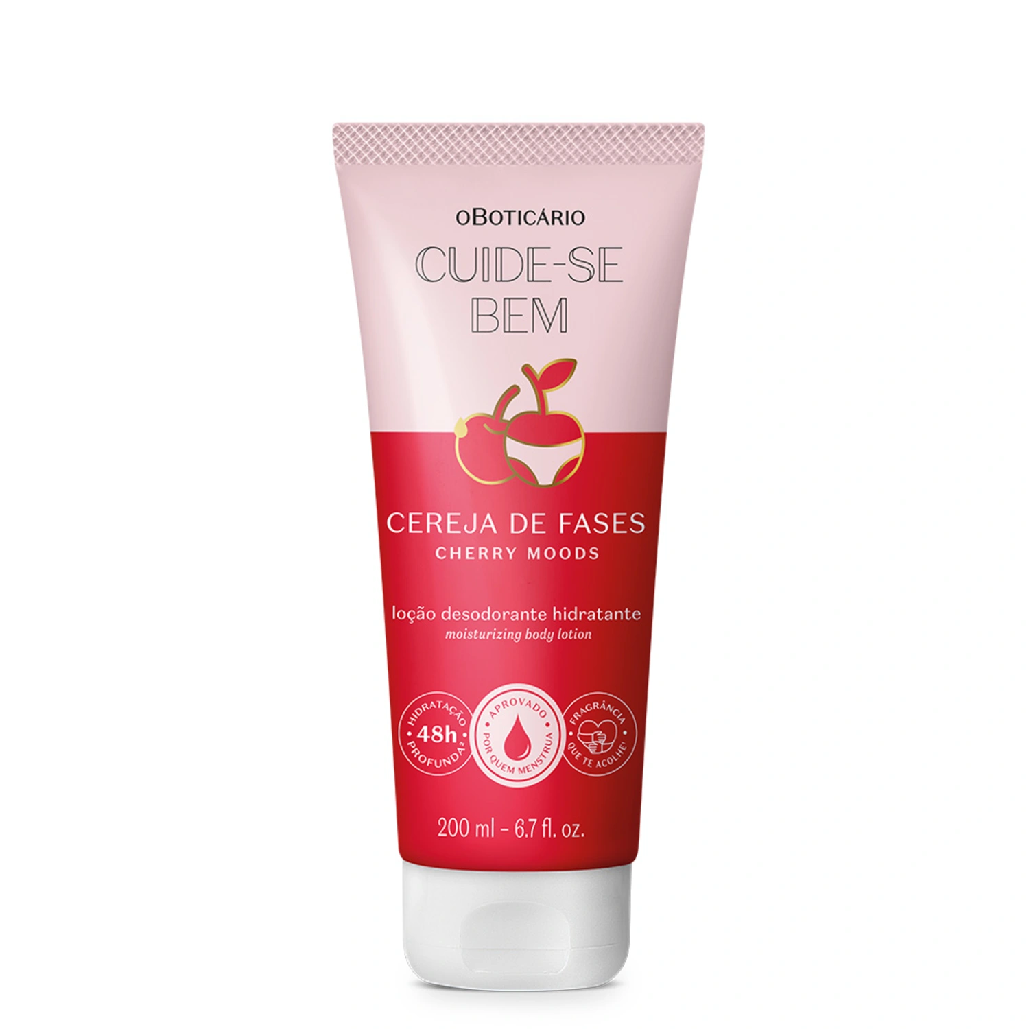 OBoticário Cuide-se Bem Hidratante Corporal Cereja de Fases - 200ml