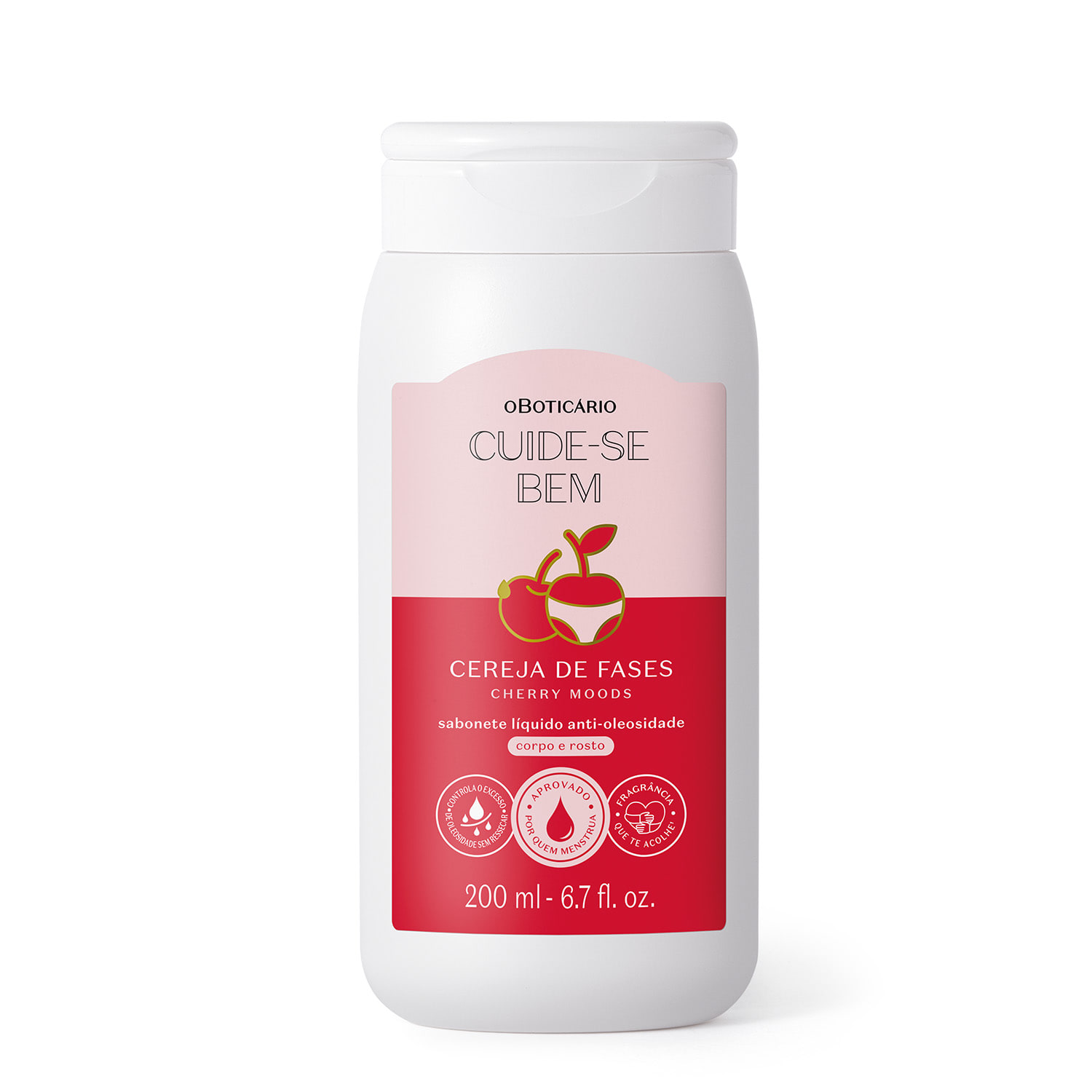 OBoticário Cuide-se Bem Sabonete Líquido Anti Oleosidade para Corpo e Rosto - 200ml