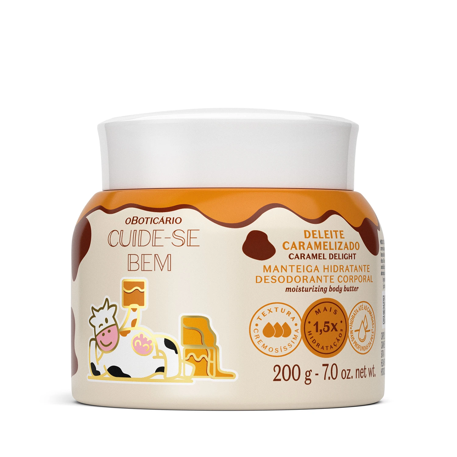 OBoticário Cuide-se Bem Manteiga Hidratante Corporal DeLeite Caramelizado - 200g