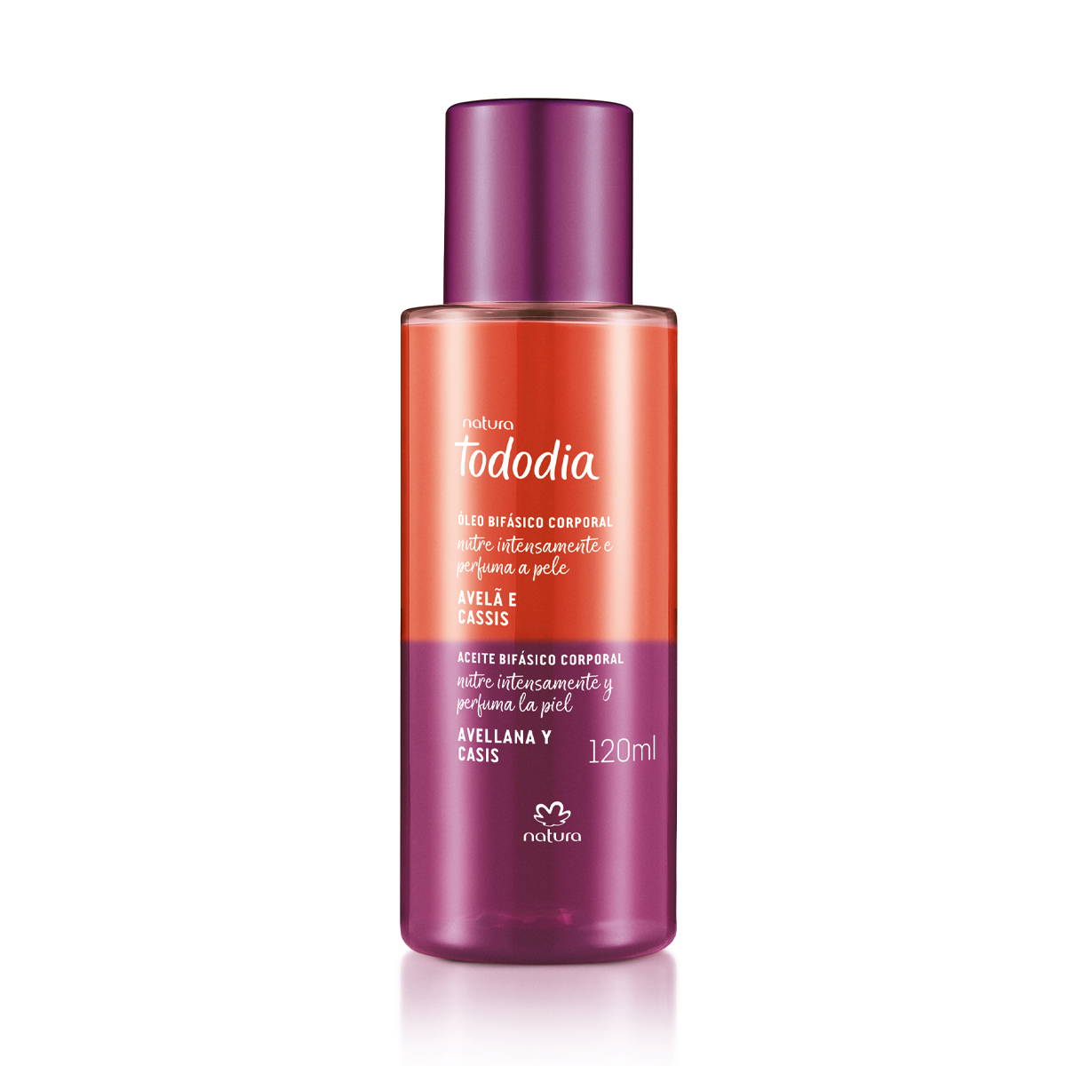Natura Tododia Óleo Bifásico Corporal Avelã e Cassis - 120ml