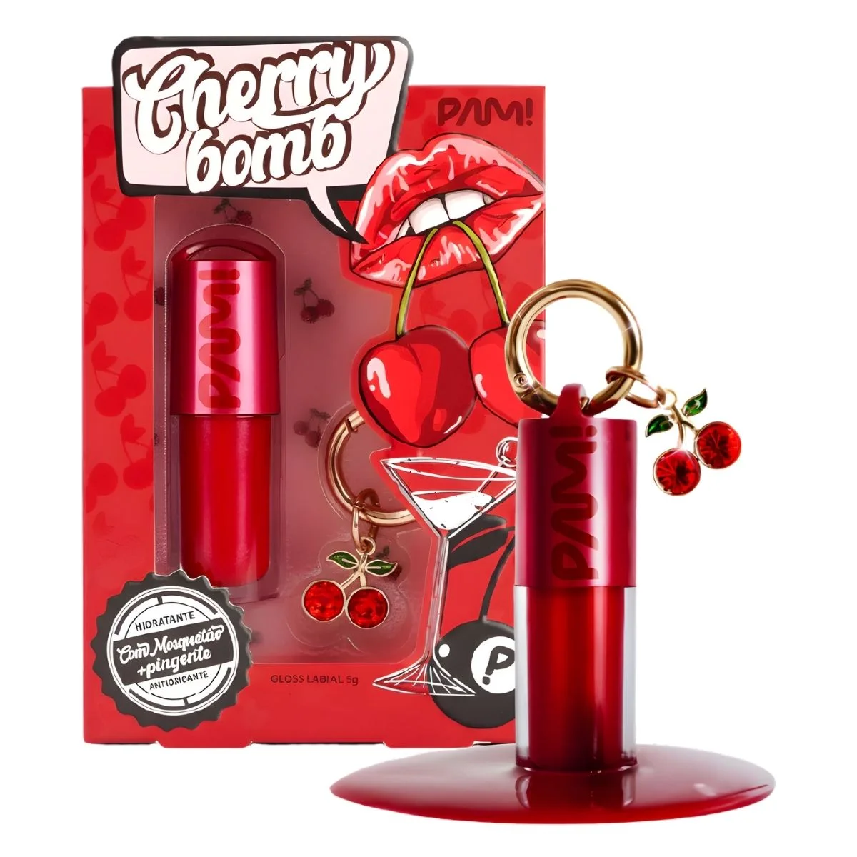 Pam Cherry Bomb Gloss Labial - 5g